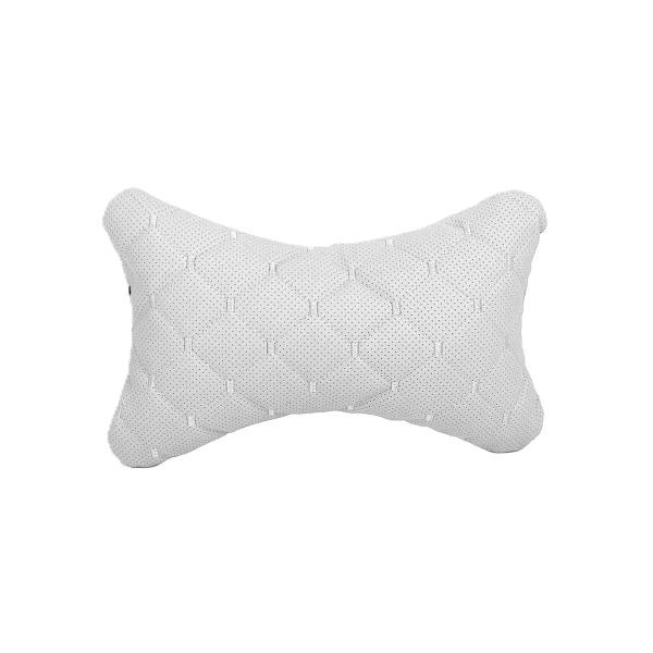Подушка під шию 25×30 см (екошкіра) – Біла