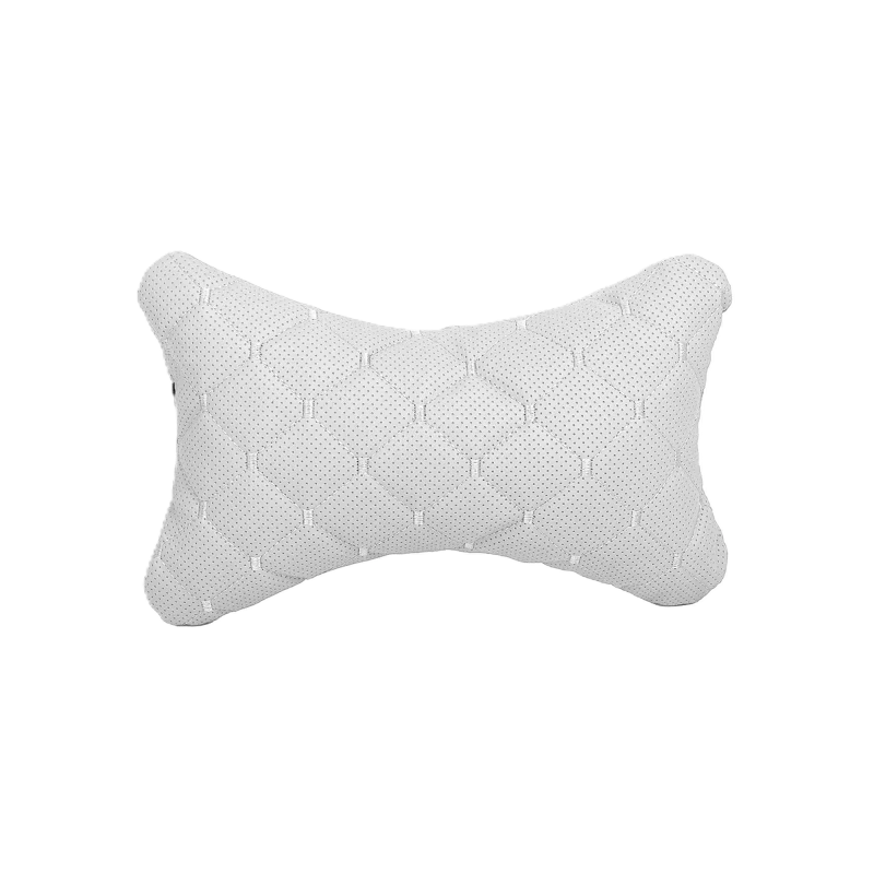 Подушка під шию 25×30 см (екошкіра) – Біла
