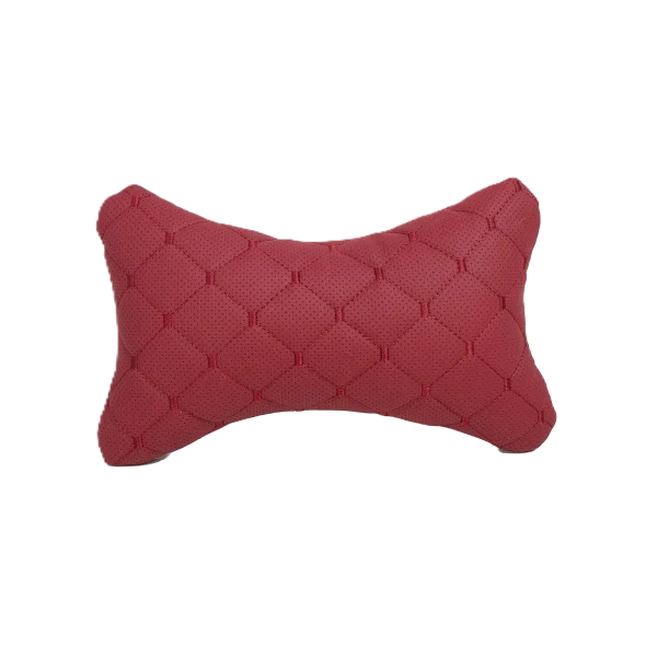 Подушка під шию 25×30 см (екошкіра) – Бордо