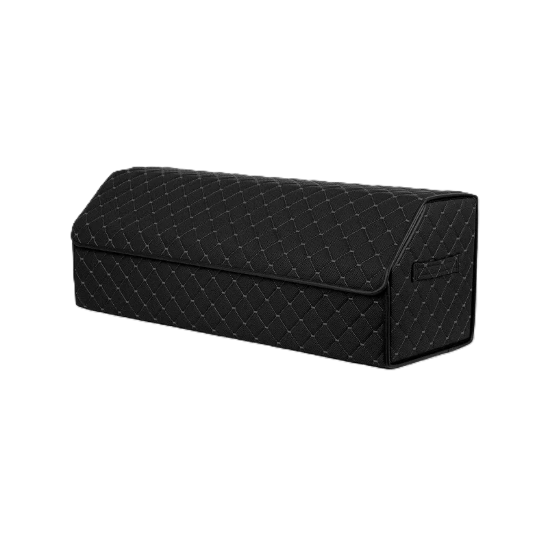Органайзер для багажника AvtoCase XL из экокожи (30/30/80) – черный с серым