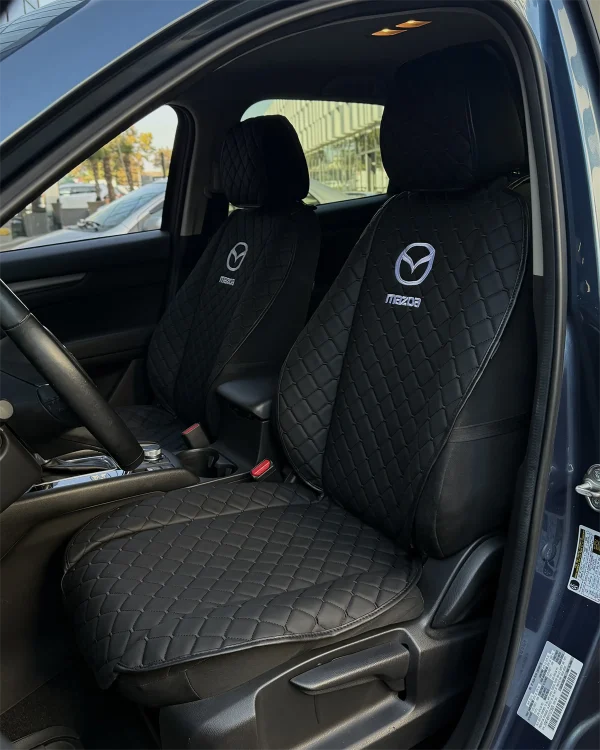 Комплект накидок на передні сидіння (чорна б/п еко шкіра) Mazda