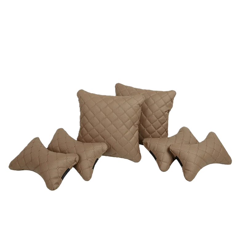 Подушка під спину 30×30 см (екошкіра) – Охра