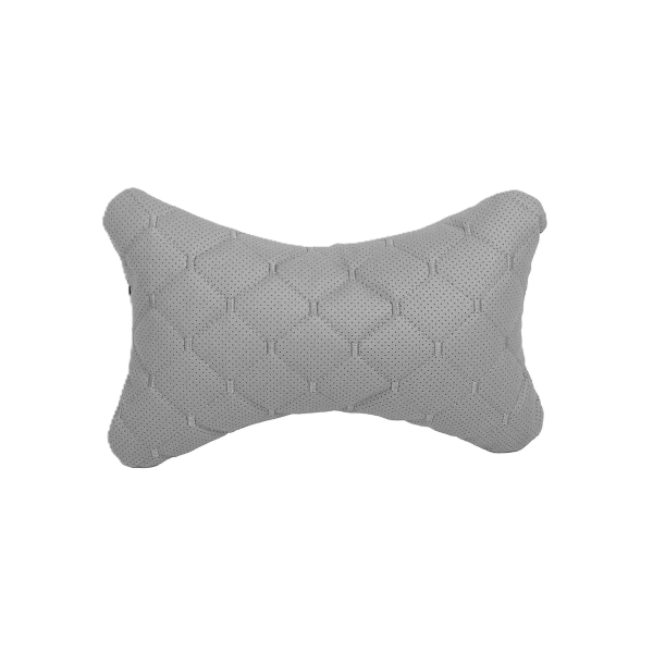 Подушка під шию 25×30 см (екошкіра) – Сіра