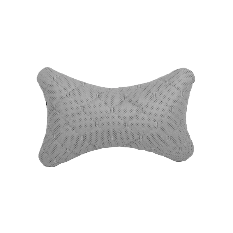 Подушка під шию 25×30 см (екошкіра) – Сіра