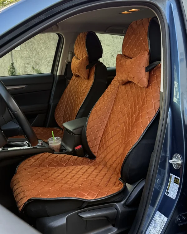 Модельні EVA-килимки Audi A4 B8 (2007-2015) – передній комплект для салону (темно сірий ромб)
